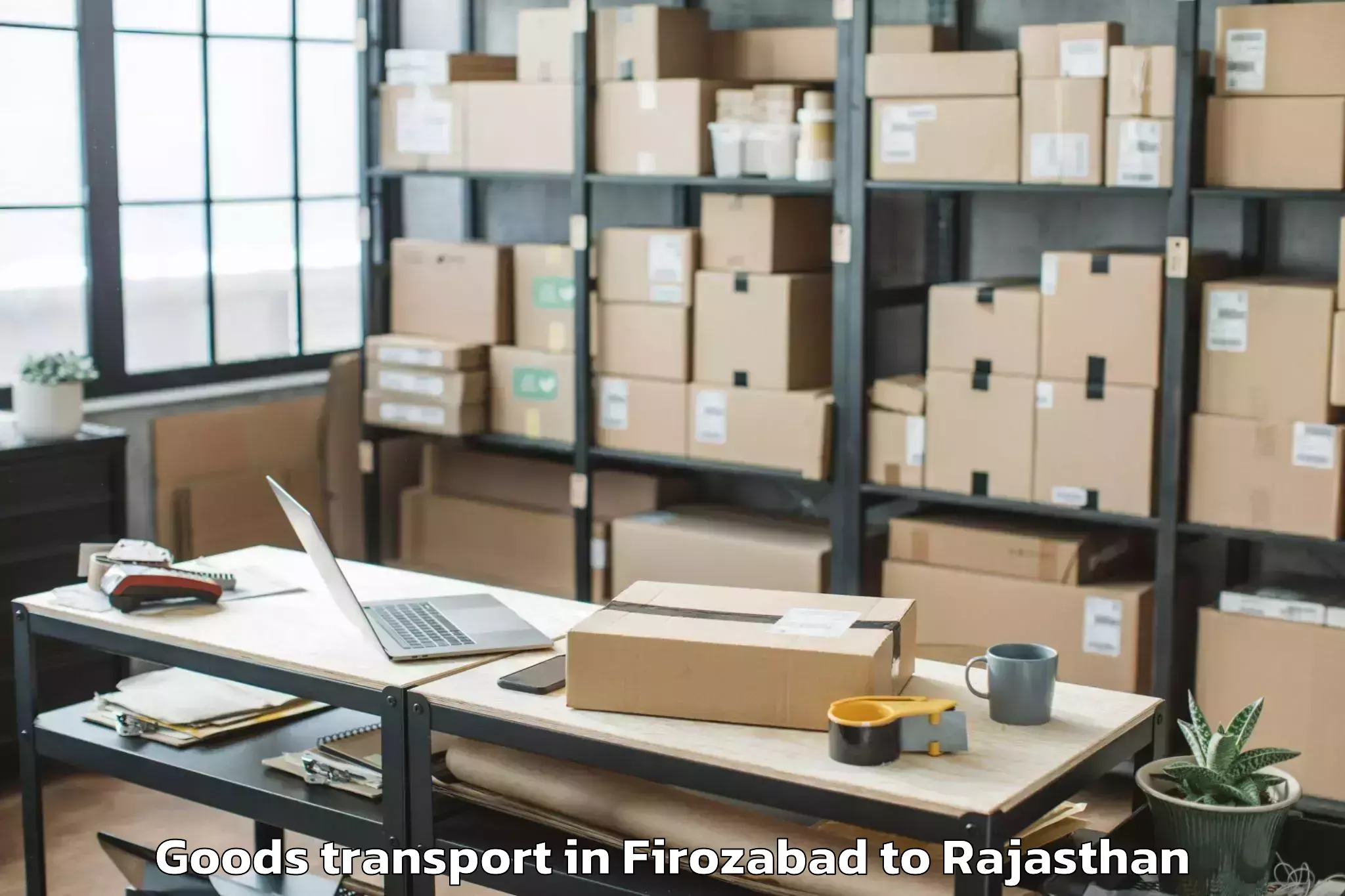 Leading Firozabad to Haridev Joshi University Of Jo Goods Transport Provider